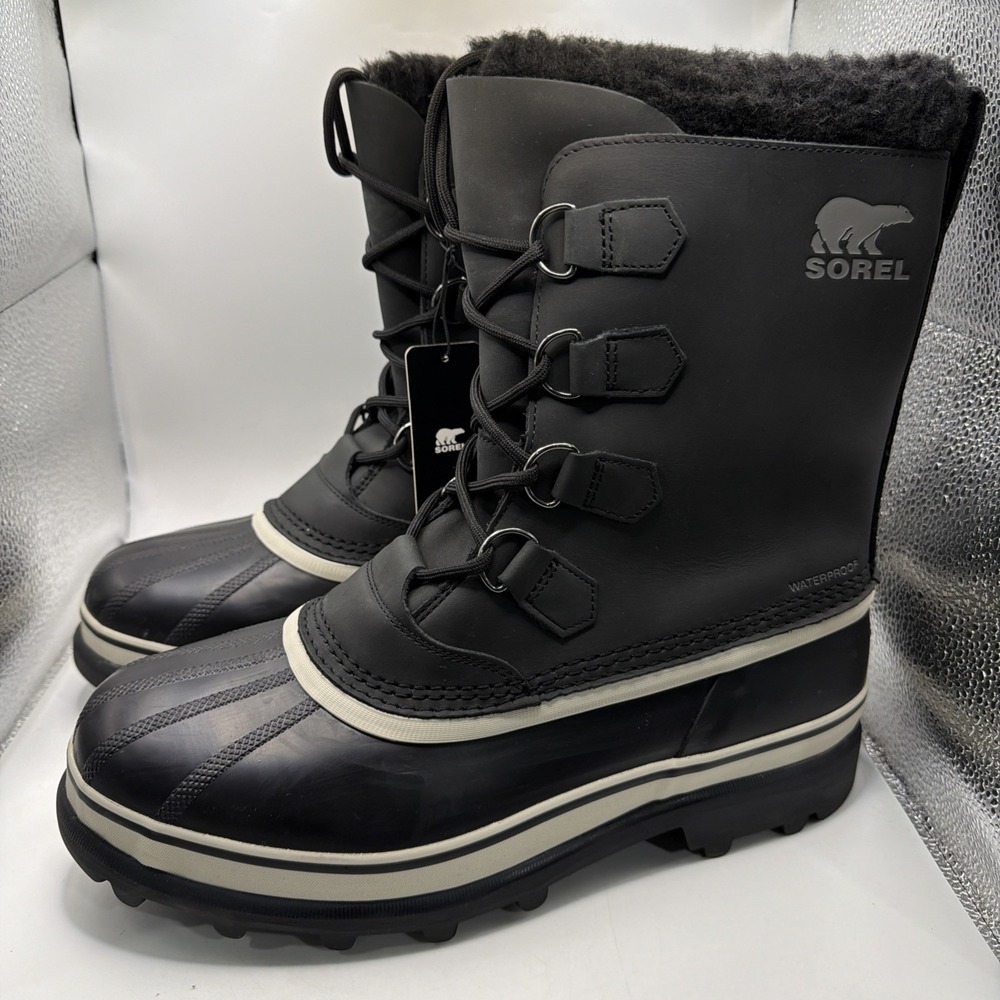 Sorel Caribou WP Waterproof Insulated Men's Boots - Black, Dark Stone Size 11